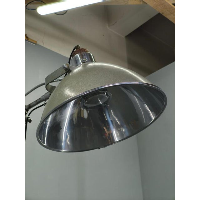 Metal Industrial Czech Surgical Floor Lamp from Military Hospital, 1950s For Sale - Image 7 of 18