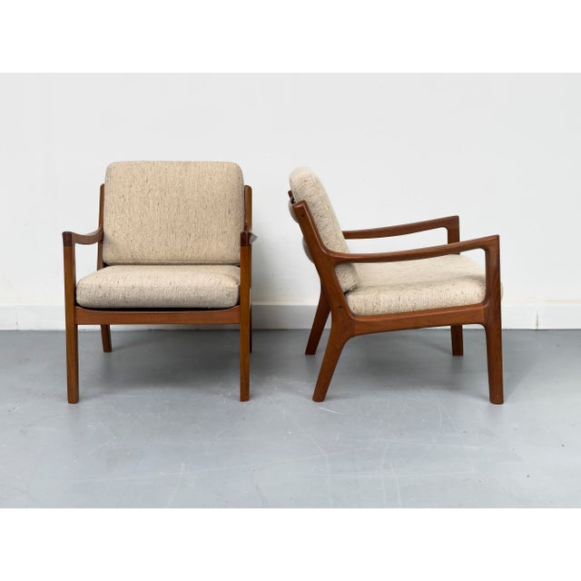 Senator Lounge Chairs in Teak and Wool by Ole Wanscher for Cado, 1960s, Set of 2 For Sale - Image 13 of 18