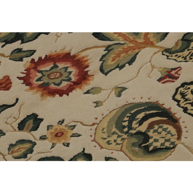 2010s Rug & Kilim’s European Style Flatweave Rug in Cream With Floral Patterns ‘Tudor’ For Sale - Image 5 of 7