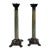 Neoclassical Bronze and Green Marble Candlestick (Pair) For Sale