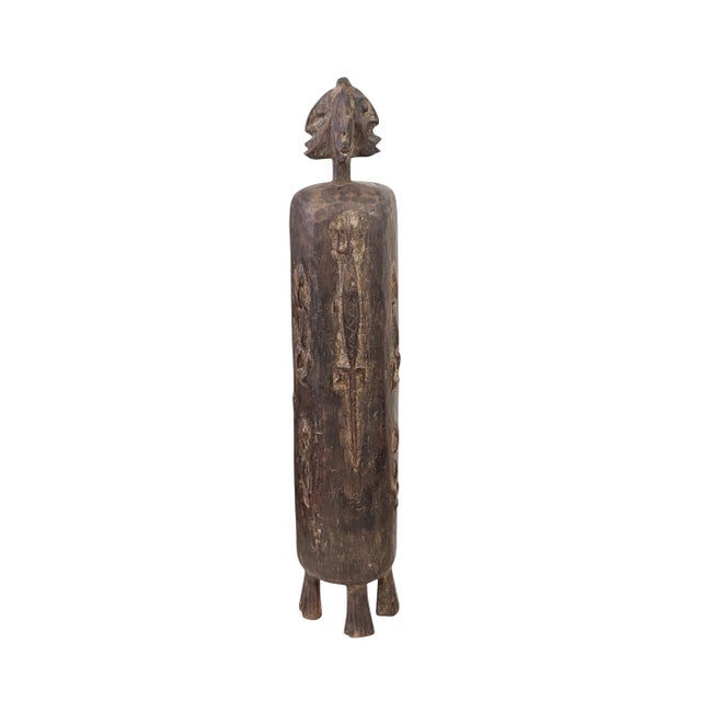 1980s Vintage Unique Dogon Hand Carved Wooden Box Mali 18.5" H For Sale - Image 5 of 7