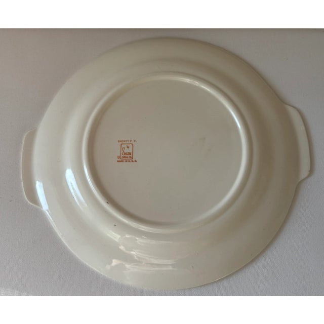 Trompe L’oeil Needlepoint "Victory Basket” Cake Plate For Sale In Palm Springs - Image 6 of 8