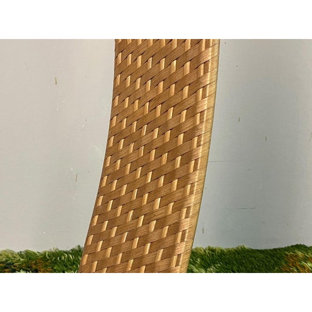 Italian Sculptural Woven Cane Floor Lamp, 1980s For Sale - Image 11 of 13