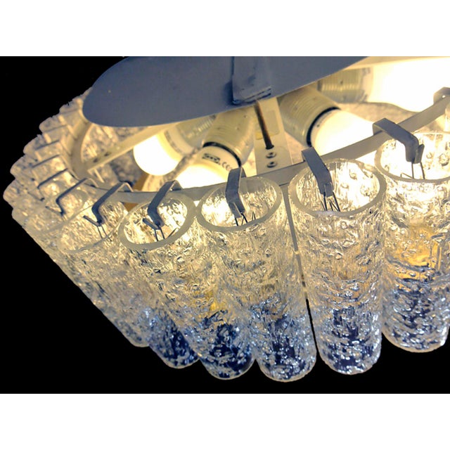 Vintage Murano Glass and Brass Flush Mount from Doria Leuchten, 1960s For Sale - Image 6 of 8