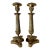 Antique Pair French Neoclassical Ormolu Bronze Candlesticks For Sale