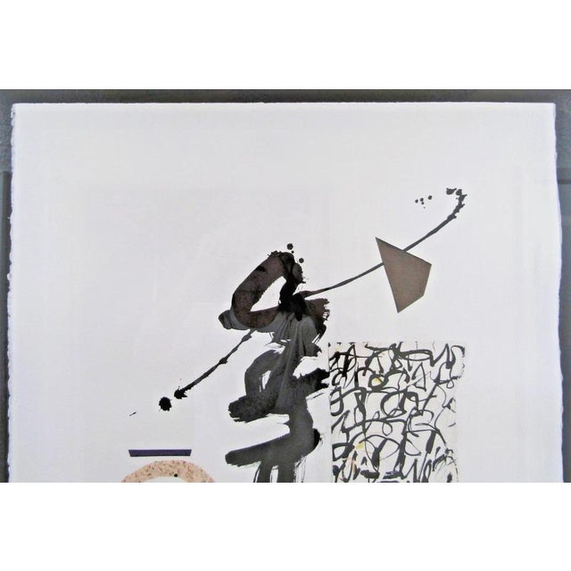 Japanese Original Woodblock Print in the Style of Haku Maki Signed Framed Glass For Sale - Image 4 of 9