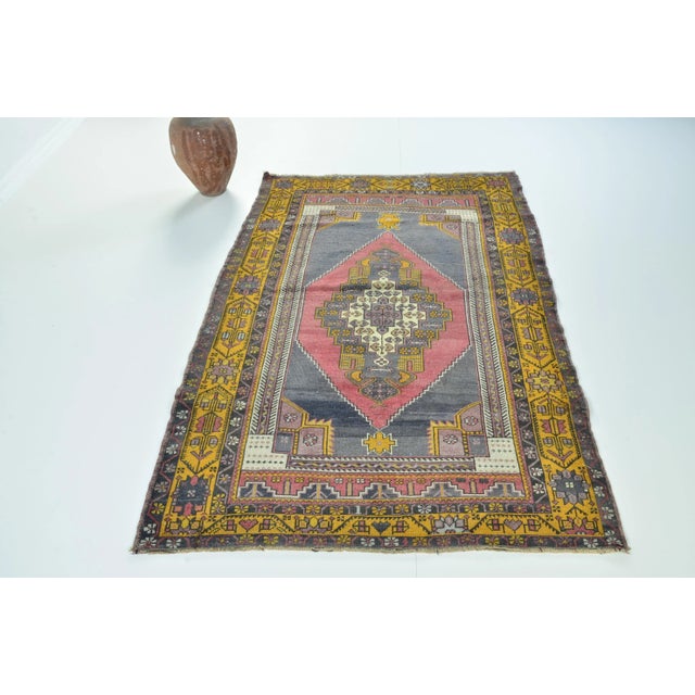1960s Vintage Hand Knotted Oushak Anatolian Rug For Sale - Image 11 of 11