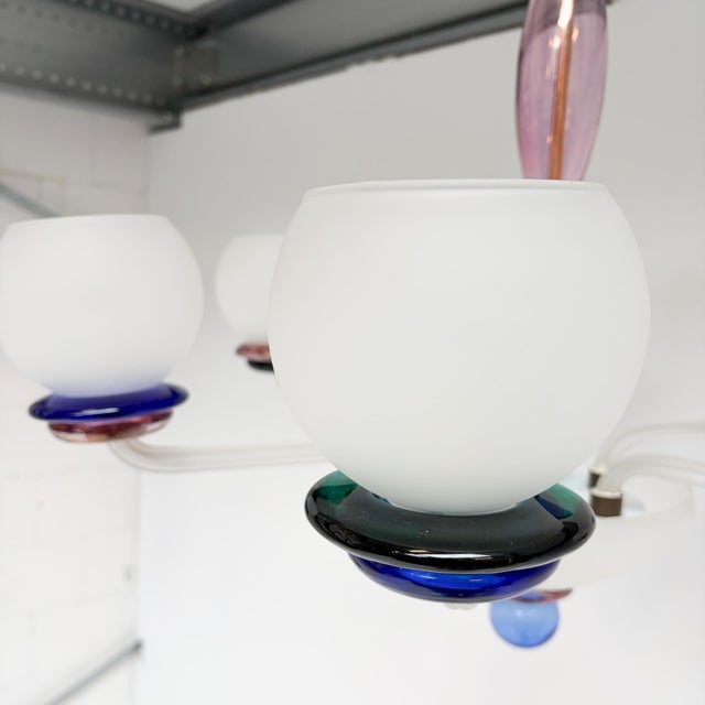 Italian Murano Glass Chandelier, 1960s For Sale - Image 6 of 18
