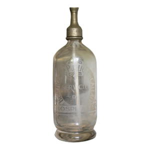 Antique Peruvian Callao Hospital Seltzer Bottle Peru Art Deco Barware