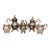 Vintage English Silver Mfg. Corp. Silver on Copper Tea & Coffee Service, Set of 5 For Sale
