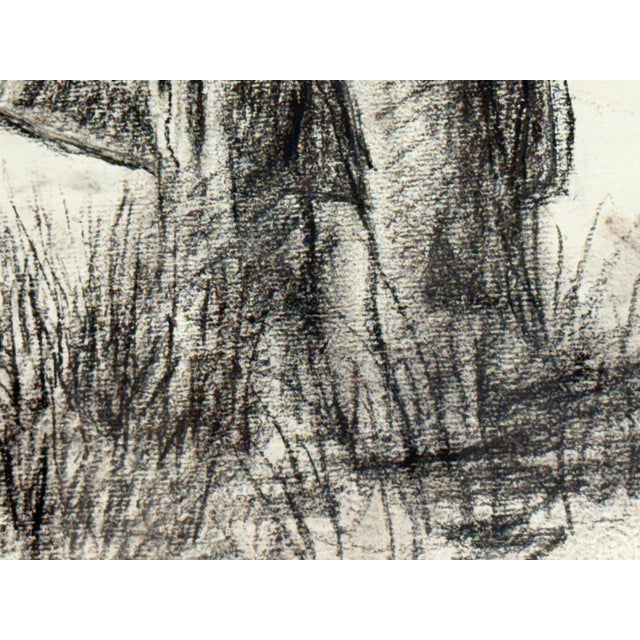 Drawing of European Laborer in Charcoal, Framed For Sale - Image 11 of 12