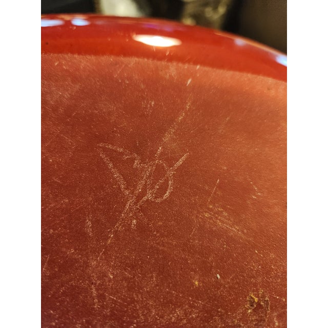 ​ Rollin Karg '1994' Signed Studio Art Glass Vase – 12" Heavy Gauge, 9.9 LBS For Sale - Image 9 of 10