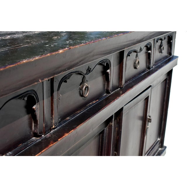 Wood Monumental 19th Century Black Chinese Sideboard For Sale - Image 7 of 13