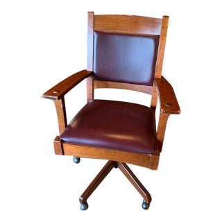 Stickley Mission Collection Swivel Tilt Desk Chair For Sale