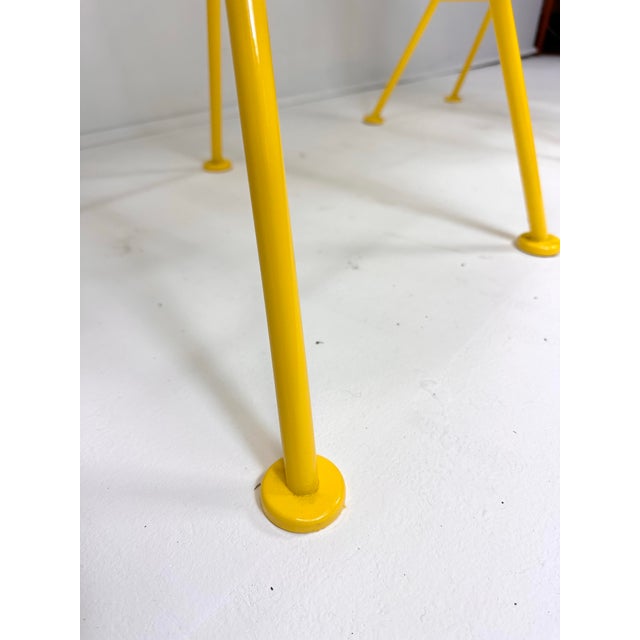 Metal 1950s Pair of Yellow "Sculptura" Collection Chairs by Russell Woodard For Sale - Image 7 of 8