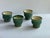 Beautiful green, vintage handmade NC pottery cups. Marked and signed on revers 2000. Could also be used for tea light...
