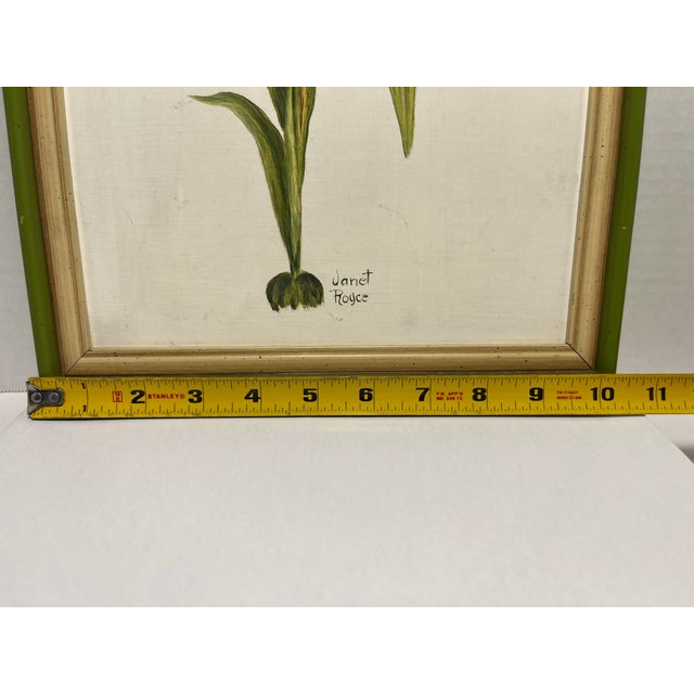 1970s 1970's Janet Royce Pansy Orchid Oil on Board Painting For Sale - Image 5 of 6