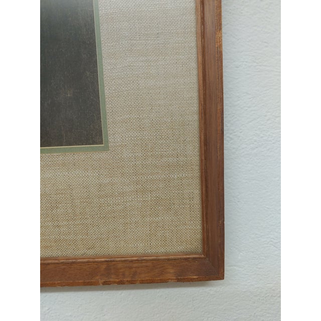 Mid 20th Century Male Portrait Pencil Drawing, Framed For Sale - Image 4 of 4