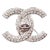 Vintage Chanel Silver CC Crystal Turnlock Brooch For Sale
