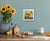Quiet Places & Still Life — Sunflowers Original oil painting by L Haas, 6 x 6 unframed masonite panel, signed. Warm yellow...