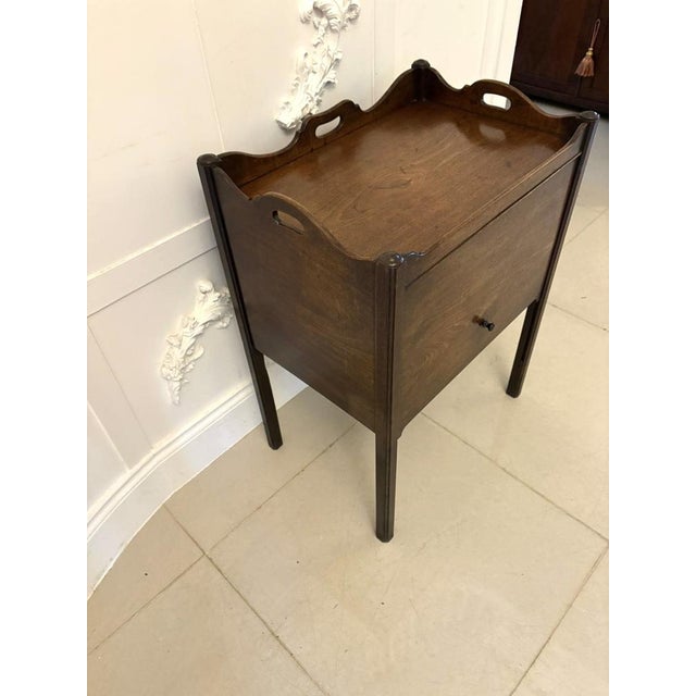 George III Mahogany Bedside Cabinet, 1780s For Sale - Image 6 of 8