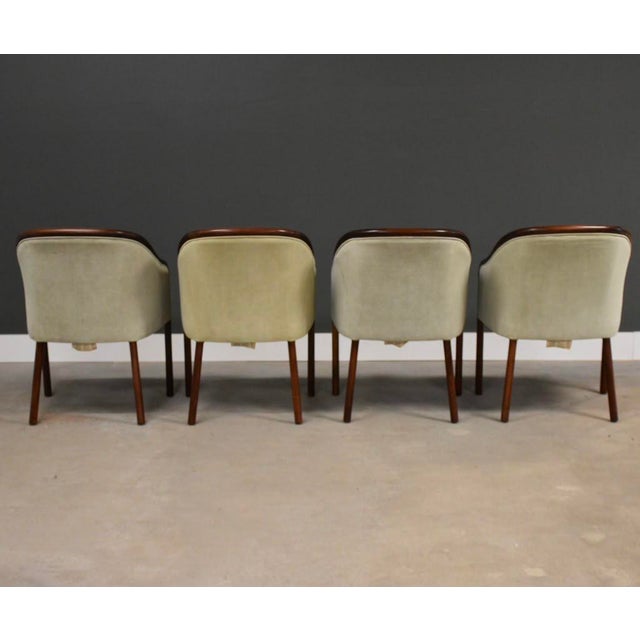 Mid-Century Modern 1970s Ward Bennett for Brickel Associates Banker Chairs - Set of 4 For Sale - Image 3 of 10