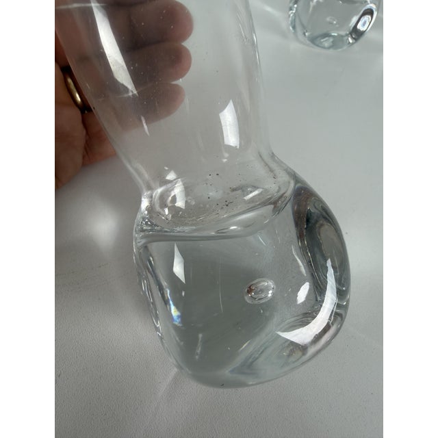 Set of 6 vintage Bohemian crystal whiskey glasses, 1970s. Intact and in good condition. Height 18.5 cm Base 5.5 cm x 5.5 cm