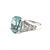 Modern 18k Gold 5.70 Carat Gfco Certified Aquamarine & Natural Diamond Ring, Size 6.75 For Sale - Image 3 of 12
