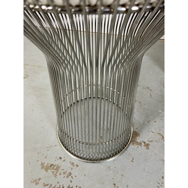 Metal Chrome and Leather Platner Style Stools For Sale - Image 7 of 12