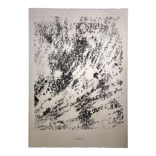 Surplomb is an original B/W lithograph realized by the French founder of Art Brut, Jean Dubuffet Very good condition....