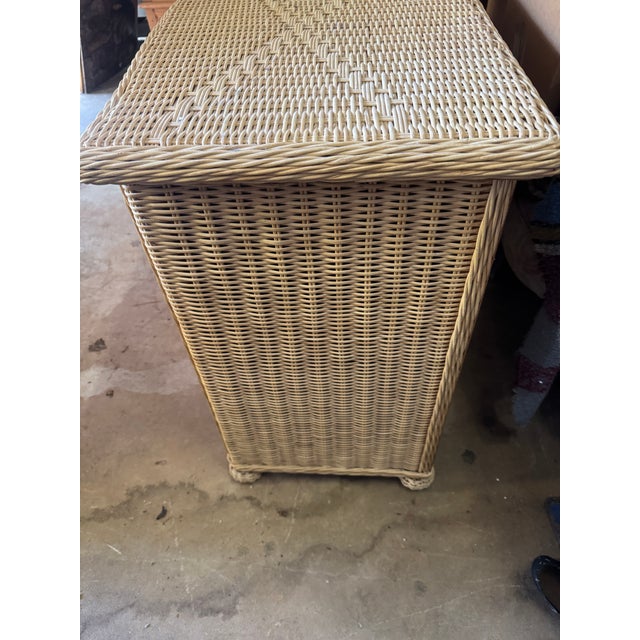 Vintage Natural Woven Rattan Six-Drawer Dresser For Sale - Image 9 of 12