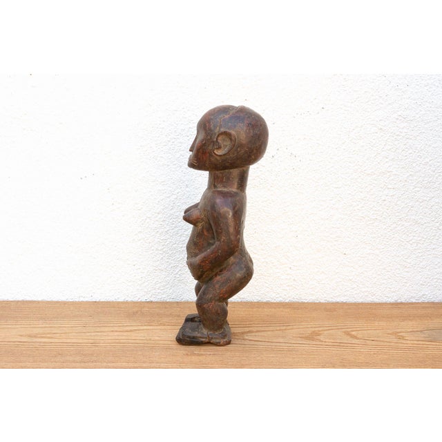 Antique Baule Carved Wood Maternity Statue For Sale In Los Angeles - Image 6 of 7