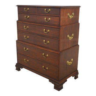 Baker Historic Charleston Triple Stack Mahogany Chest For Sale