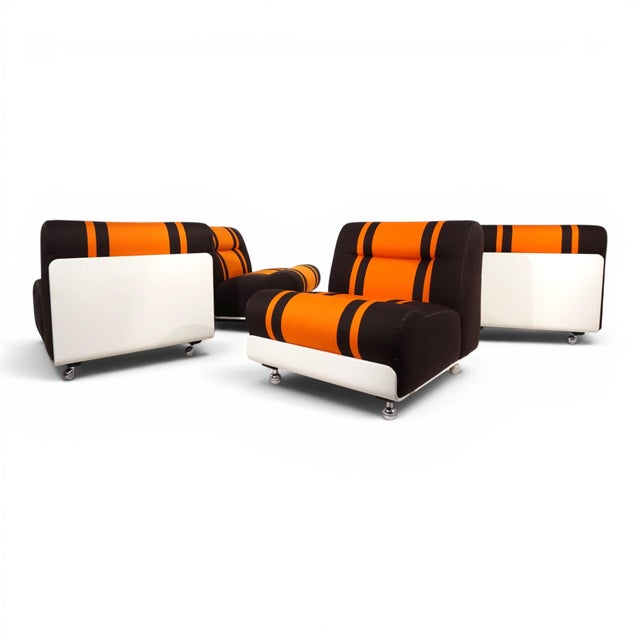 1970s Space Age Concha Modular 4-Seater Sofa by Jo Otterpohl for Cor, 1970, Set of 4 For Sale - Image 5 of 18