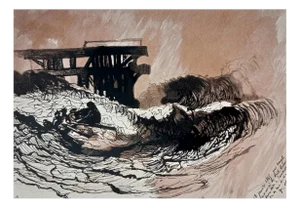Aubert, Victor Hugo: La Vague, 1925, Engraving