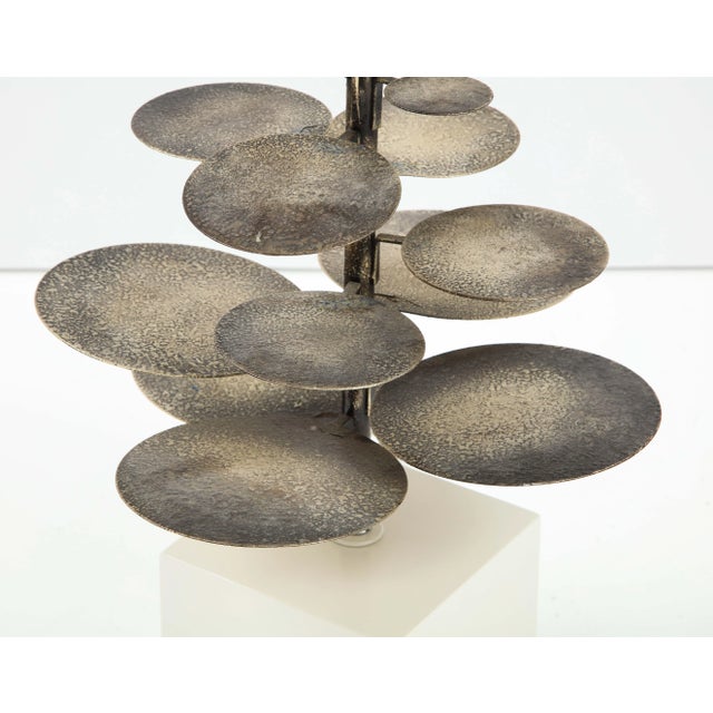 1970's French Lily Pad Lamp For Sale - Image 11 of 11