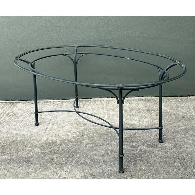 Late 20th Century Brown Jordan Vintage Metal Oval Table For Sale - Image 5 of 12