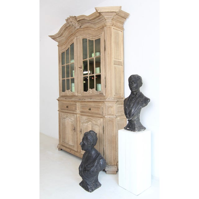 18th Century Provincial Buffet À Deux Corps Cabinet in Bleached Oak For Sale - Image 4 of 18