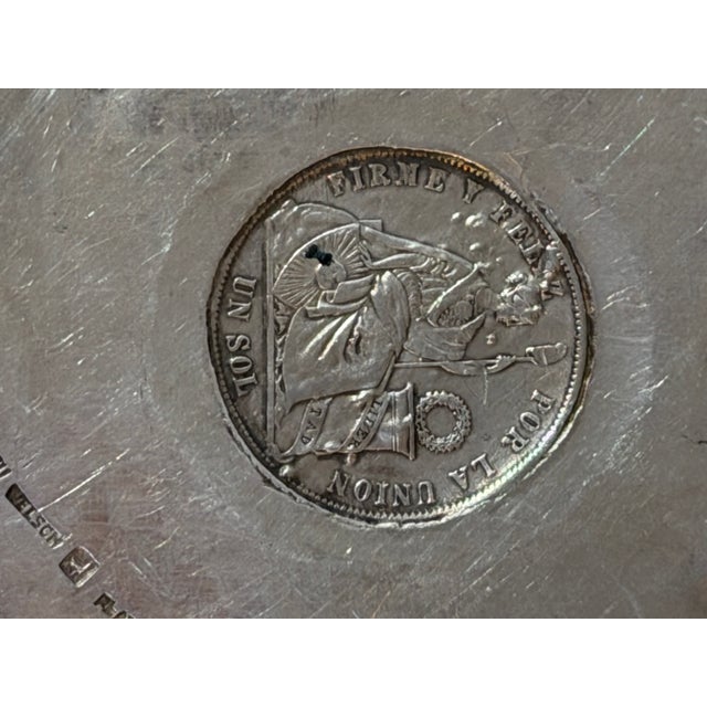 Folk Art Vintage Peruvian Sterling Silver Coin Tray For Sale - Image 3 of 6