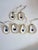 White Contemporary Gilded Rimmed Oyster Shell Ornaments- Set of 6 For Sale - Image 8 of 8