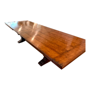 Attributed to Jonathan Charles “Huntingdon” Extending Dining Table | Solid Wood | Seats 12