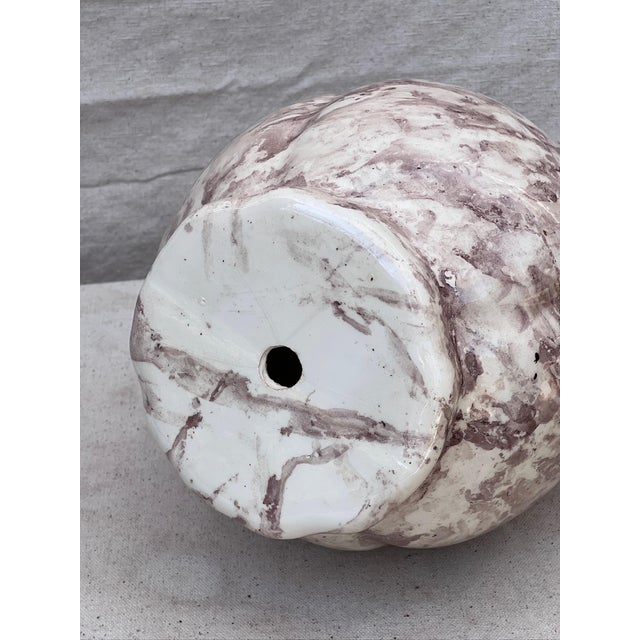 Vintage Hand Painted 1980s Ceramic Flower Vase For Sale - Image 10 of 10