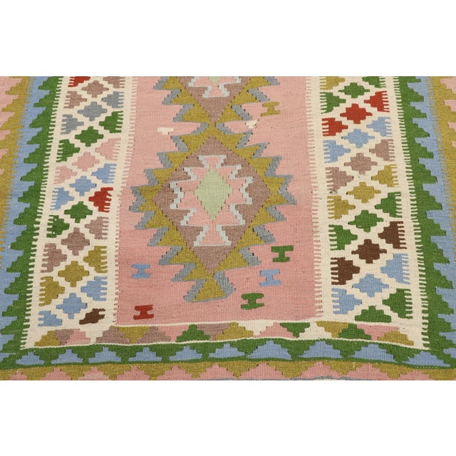 Vintage Persian Shiraz Kilim Rug - 03'05 X 06'04 For Sale - Image 4 of 9