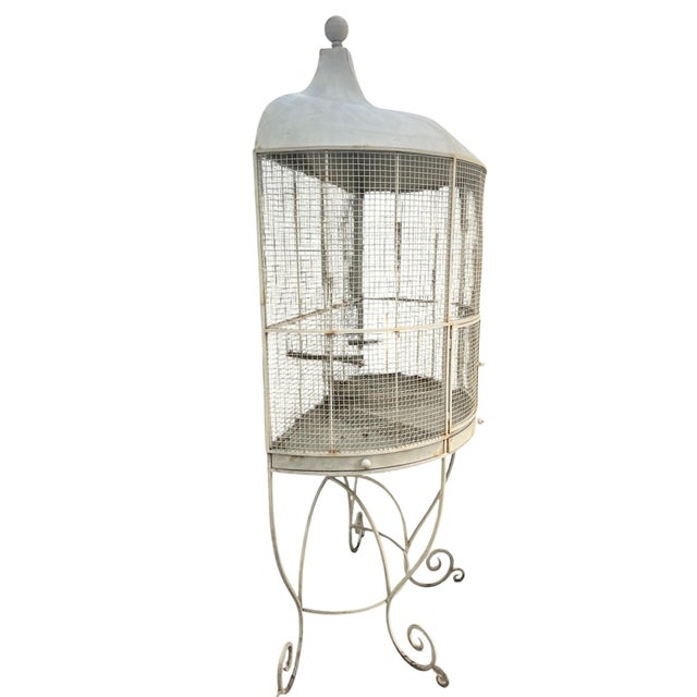 An extraordinary, large-scale decorative (and functional) birdcage, crafted circa 2000 Standing over six feet tall, this...