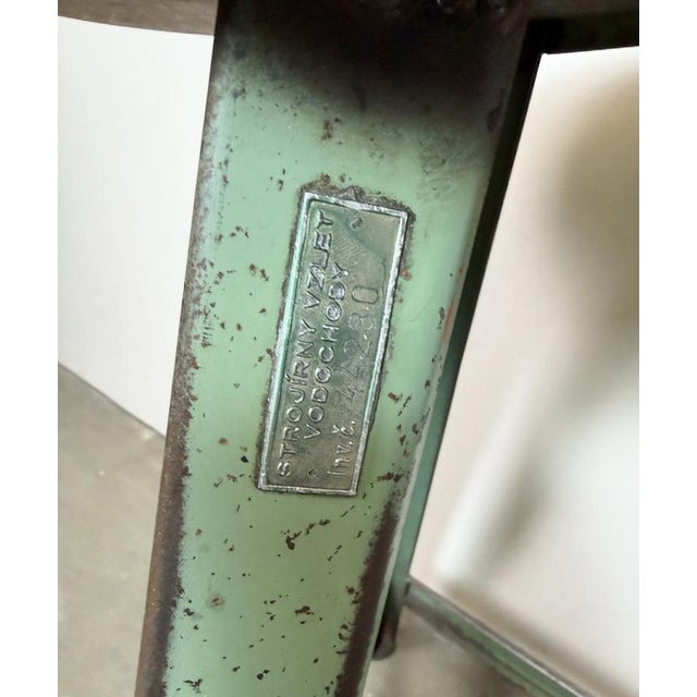 Industrial Green Workshop Stool, 1960s For Sale - Image 12 of 17