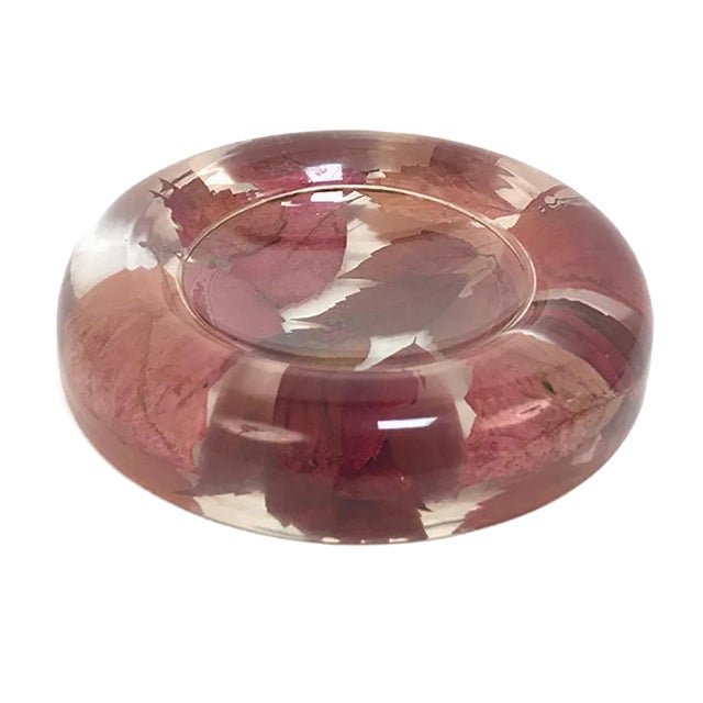 Italian Resin Bowl with Leaves, 1970s For Sale