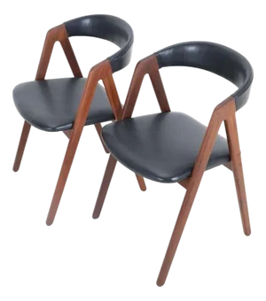 Danish Teak Chairs, 1960s, Set of 2