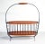 Italian Magazine Rack in Wood and Metal, 1950s For Sale - Image 3 of 7