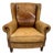 Vintage Leather Hotel Wingback Lounge Armchair, 1980 For Sale