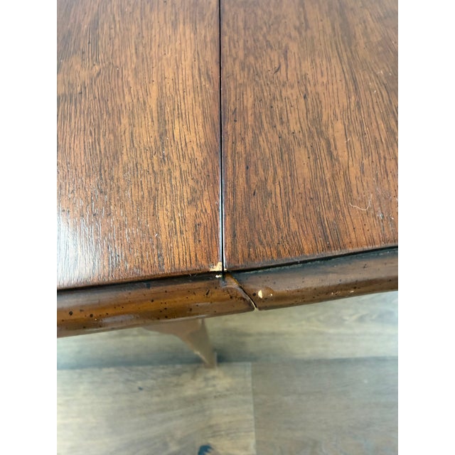 Mid-Century Modern Vintage Drexel Mahogany Gateleg Drop-Leaf Table For Sale - Image 3 of 17